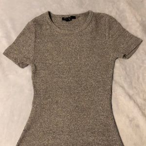 (s) short sleeved grey dress from forever 21